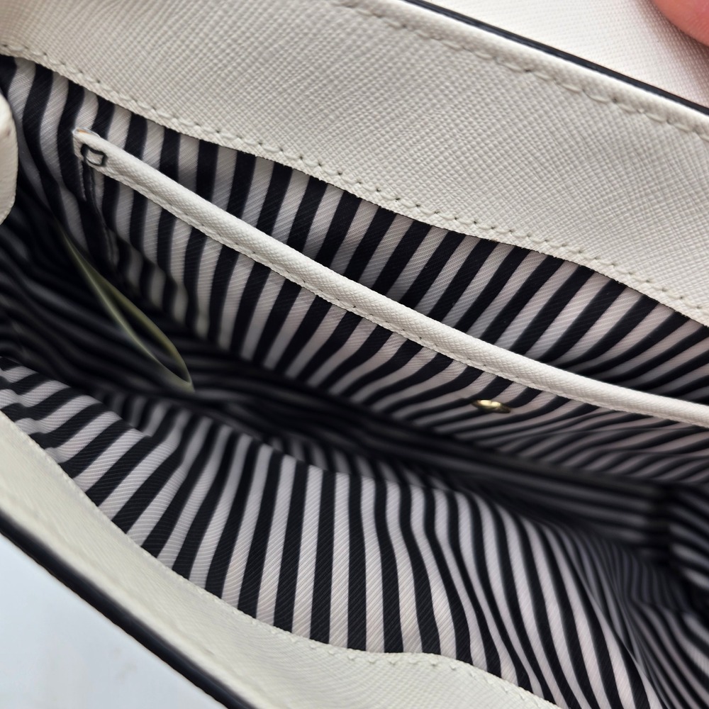 Kate Spade New York Colorblock Saffiano Leather Crossbody Bag Black Cream Pink - Picture 5 of 11